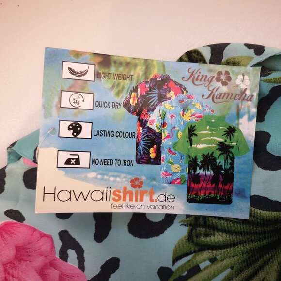 NWT King Kameha Men's Hawaii Print Size 3XL Button Front Shirt - Picture 5 of 9